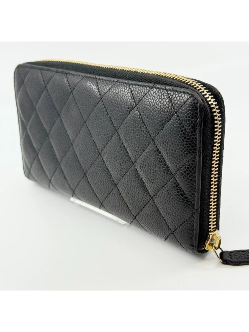 Chanel Quilted Wallet Caviar Leather
